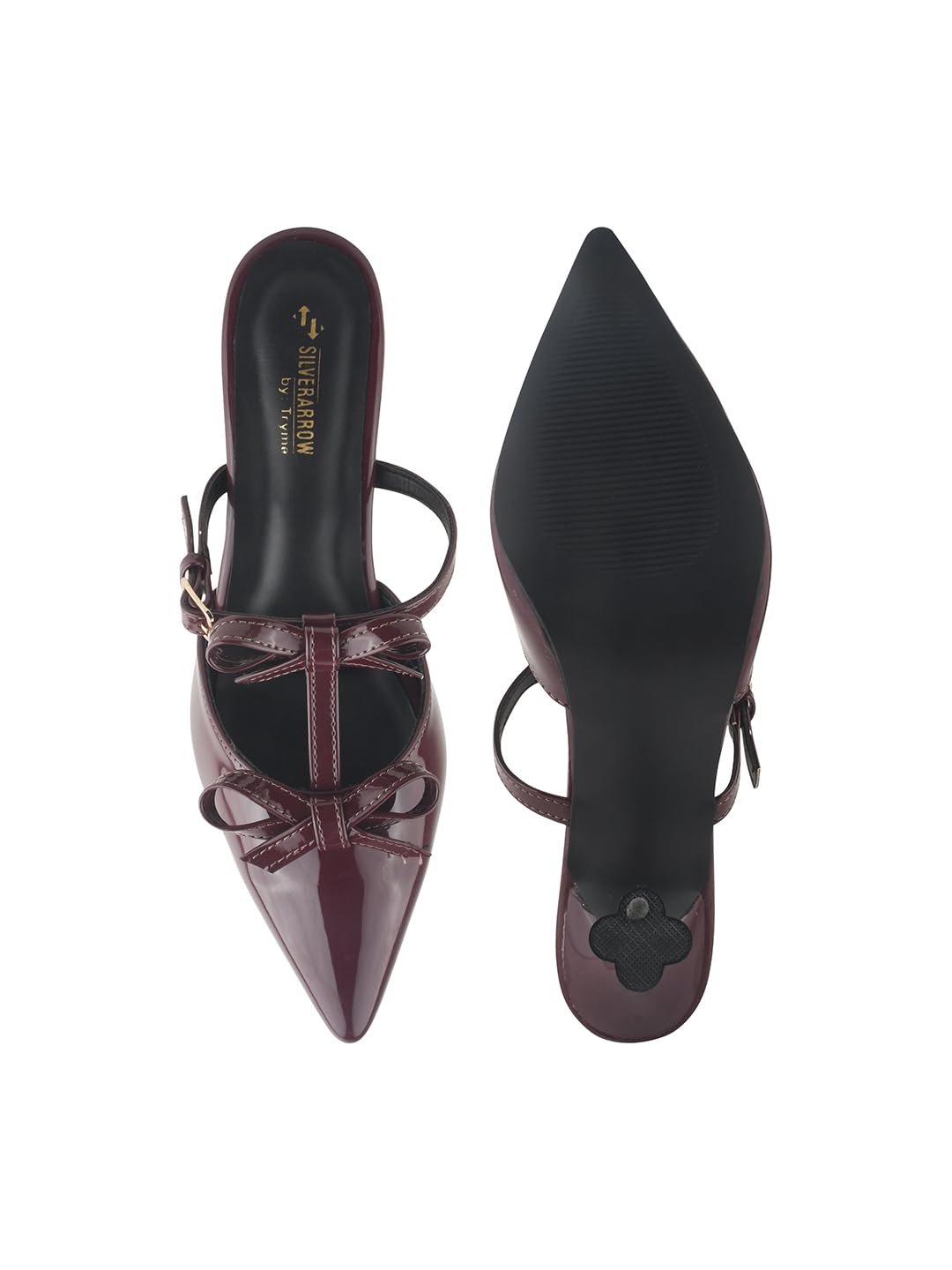 Styleora Women's Lubka Stiletto Heels with Elegant Bow Detail | Trendy Fusion Wear Fashion Sandals