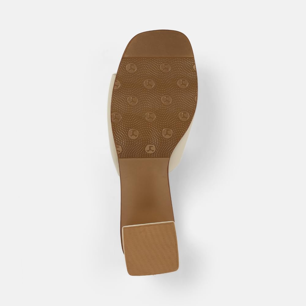 Mioré Women's Stylish Synthetic Slip-On Block Heel Sandals with Elegant Embellished Design for Casual & Party Wear