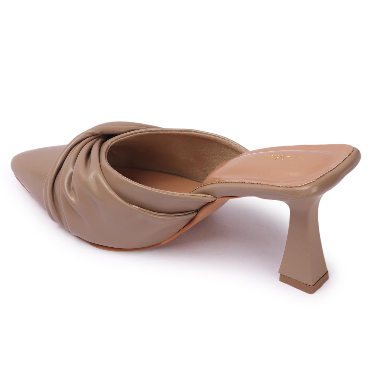 Cavivelle Classy Black & Beige Kitten Heels for Women – Stylish Comfort for Formal Wear & Events
