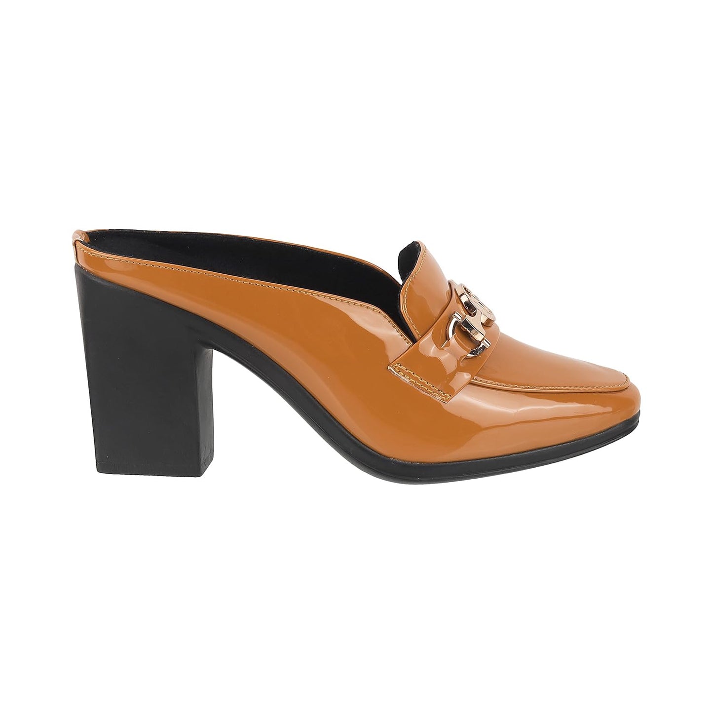 Casmira Women's Stylish Block Heel Mules – Elegant Open-Toe Slip-Ons