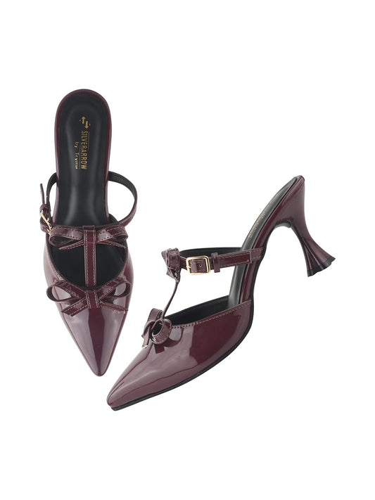 Styleora Women's Lubka Stiletto Heels with Elegant Bow Detail | Trendy Fusion Wear Fashion Sandals