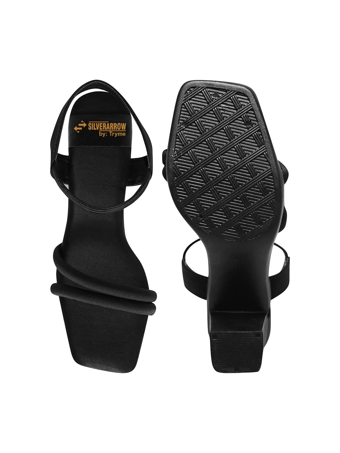 Solvista Women's Twilight Drift Block Heel Sandals with Toe Strap