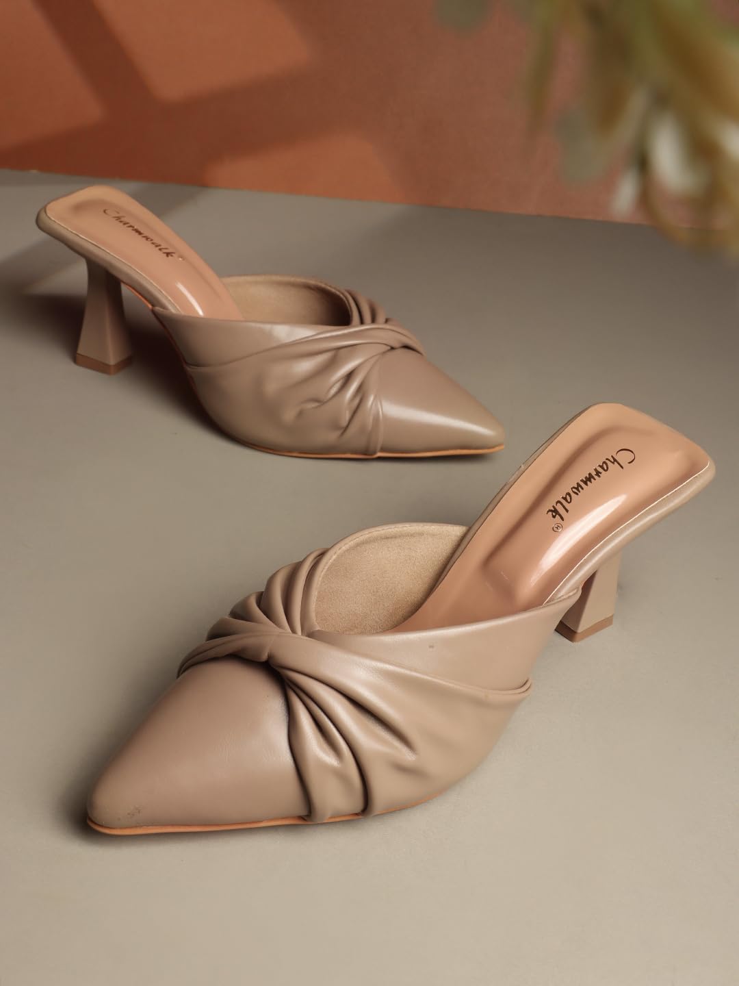 Cavivelle Classy Black & Beige Kitten Heels for Women – Stylish Comfort for Formal Wear & Events