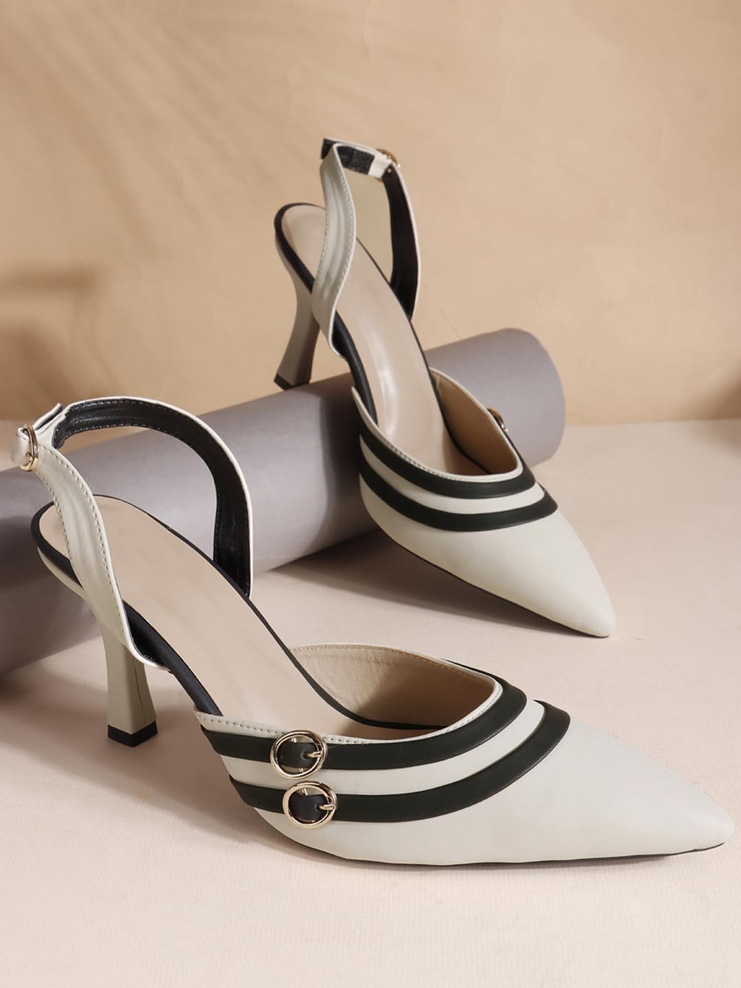 Sorrento Super Soft Solid Pointed Toe Stilettos Heel Sandals for Women & Girls – Stylish & Comfortable Party Wear