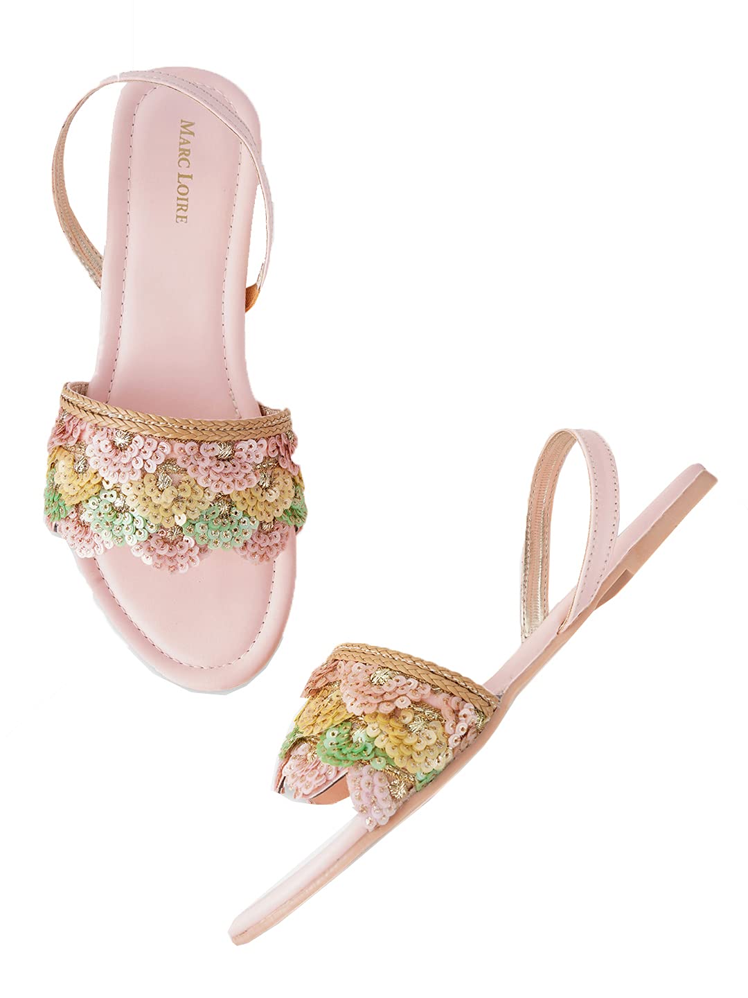 Marvella Lace Women's Embroidered & Embellished Flat Sandals for Stylish Everyday Fashion Wear          Ask ChatGPT