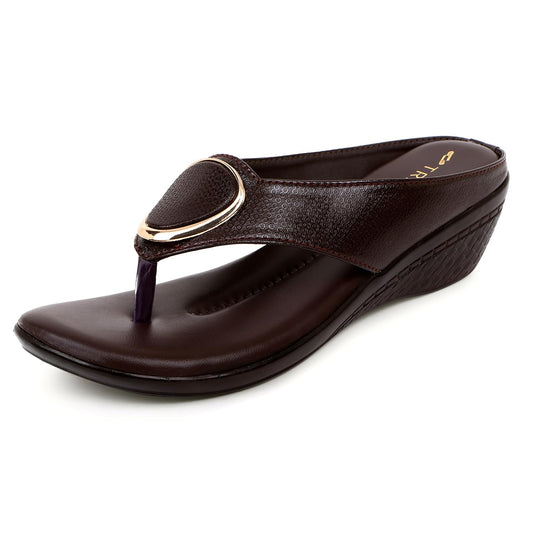 TARVIA Women's Faux Leather Wedges | 2-Inch Heel Sandals for Casual & Formal Wear | Comfy, Trendy & Stylish Footwear