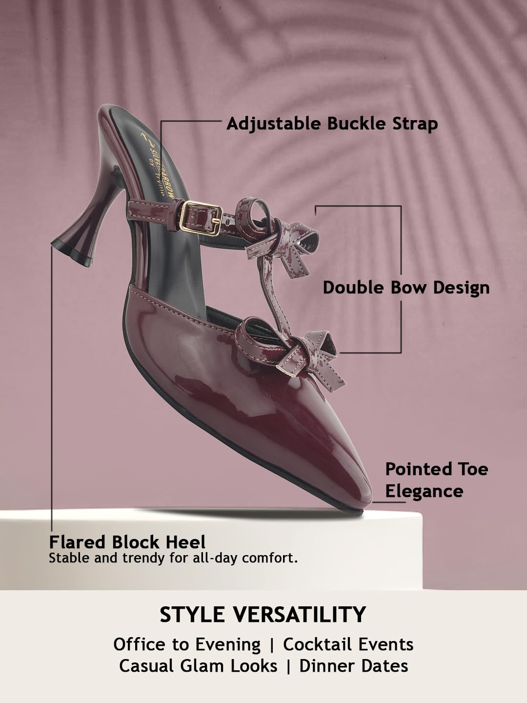 Styleora Women's Lubka Stiletto Heels with Elegant Bow Detail | Trendy Fusion Wear Fashion Sandals