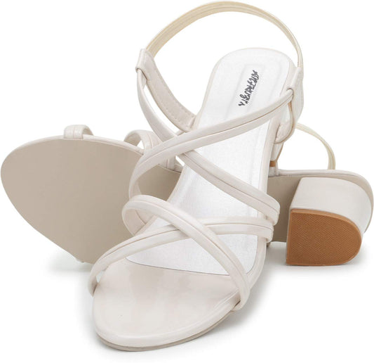 MirellaKnot trendy casual heel sandals for women and girls – stylish, comfortable, and perfect for everyday wear