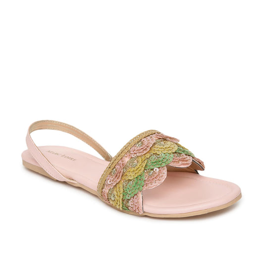 Marvella Lace Women's Embroidered & Embellished Flat Sandals for Stylish Everyday Fashion Wear          Ask ChatGPT