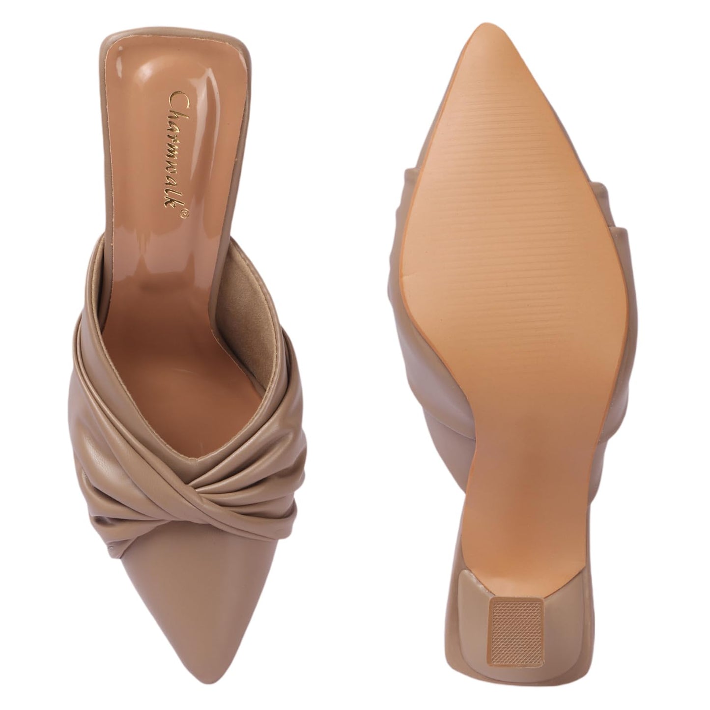 Cavivelle Classy Black & Beige Kitten Heels for Women – Stylish Comfort for Formal Wear & Events