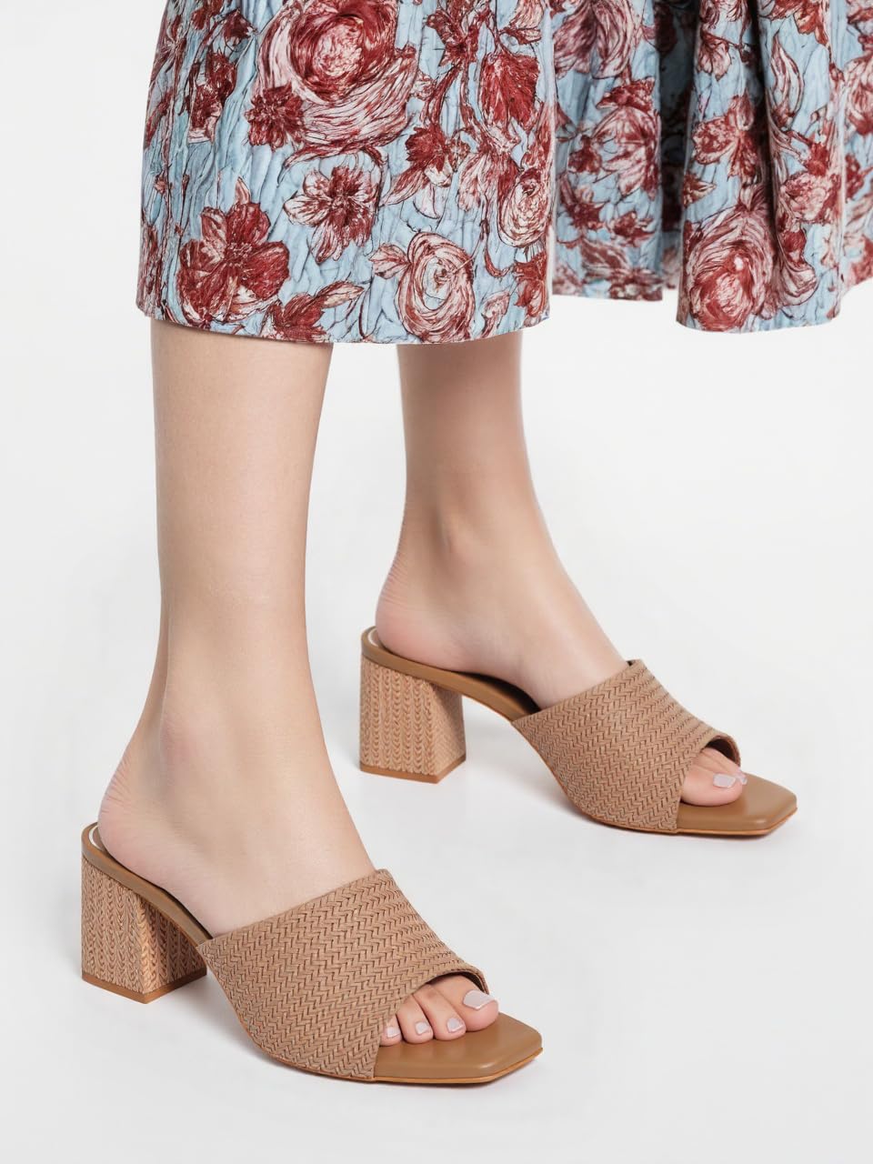 Insolia Women's Comfy Block Heel Round-Toe Slip-On Shoes for Office, Daily & Casual Wear